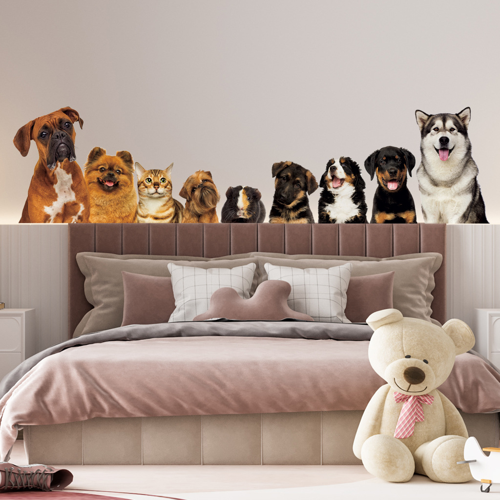 Baby Nursery Wall Decals - C30# 9 Cute Cats And Dogs