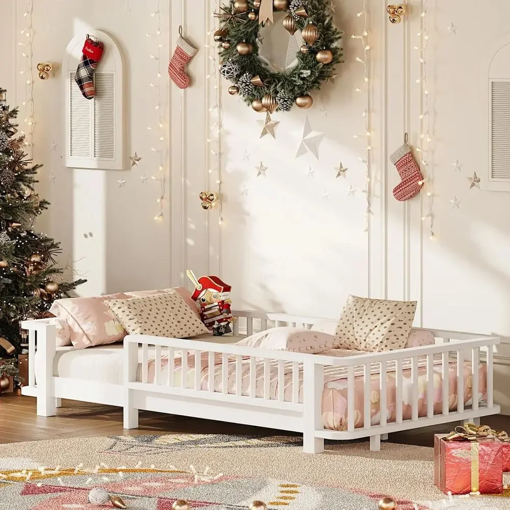 Bed Rail Toddler - Solid Wood Twin Bed with Rails