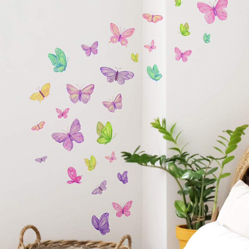 Baby Nursery Wall Decals - Romantic butterfly Wall Stickers Creative Home