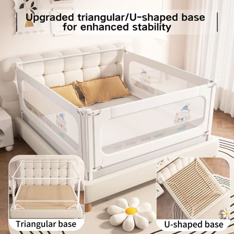 Bed Rail Toddler - 3-Panel Suit Baby Anti-Fall Bed Fence