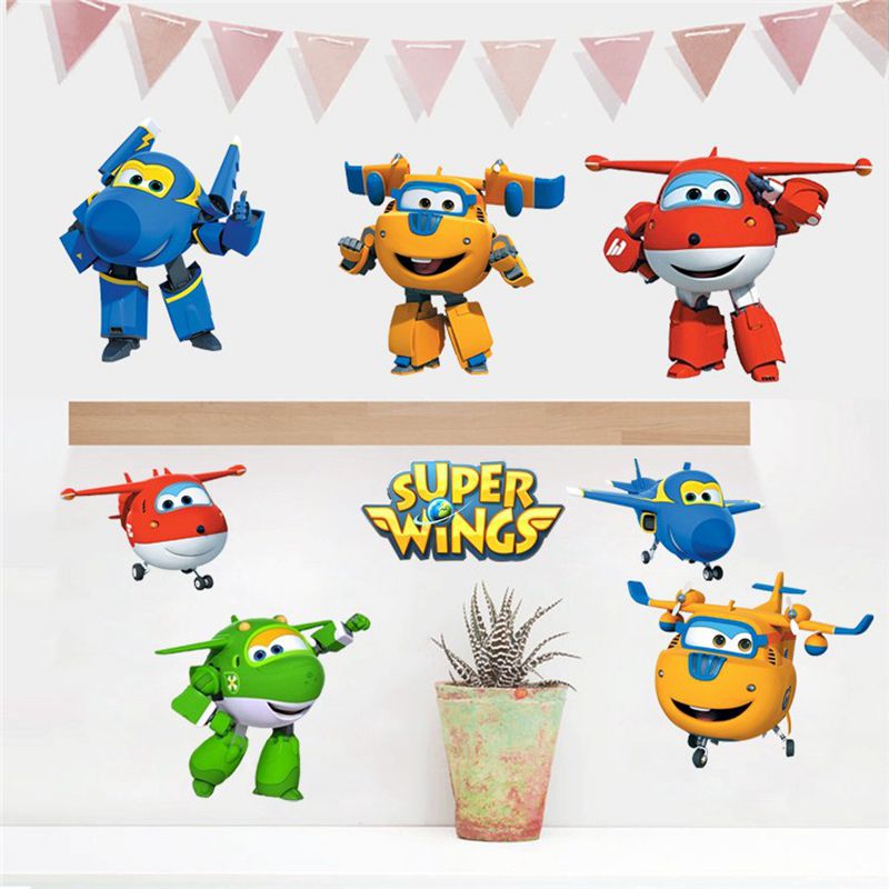 Hot Cartoon Super Wings Deform - огляд і ціна Baby Nursery Wall Decals
