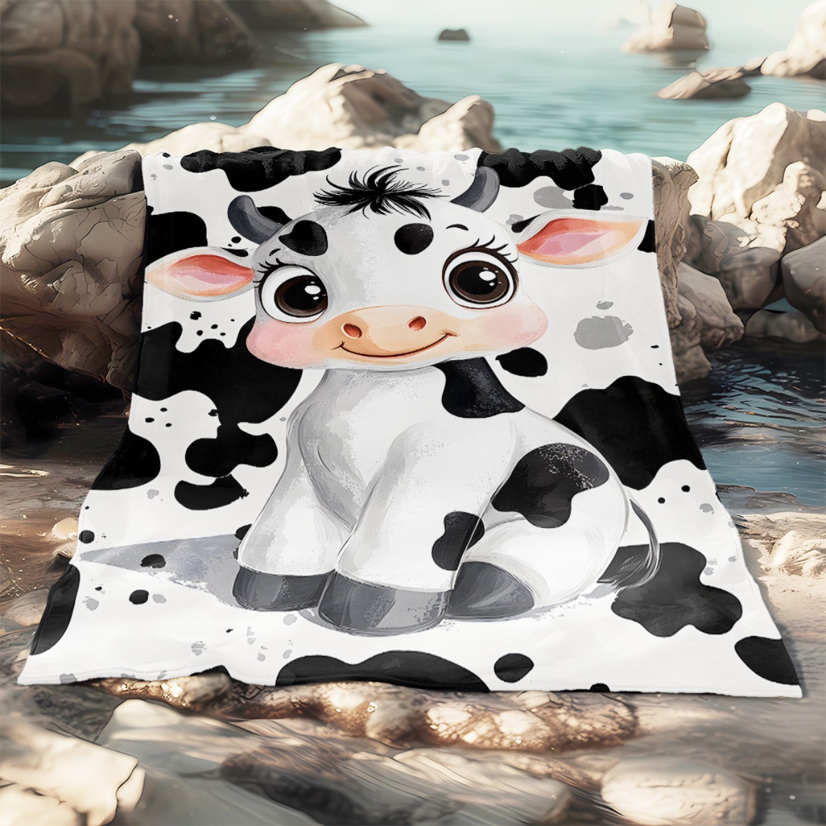 Cute Cartoon Cow Black White S - огляд і ціна Baby Nursery Animal Theme