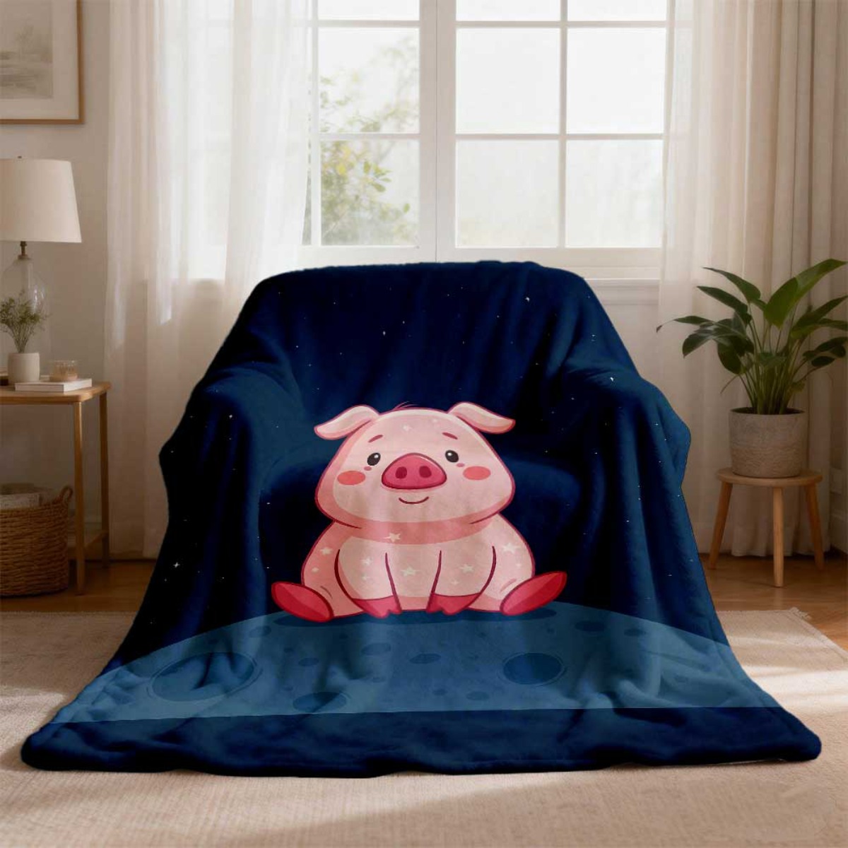 Cute Pig Nursery Blanket Throw - огляд і ціна Baby Nursery In Hospital