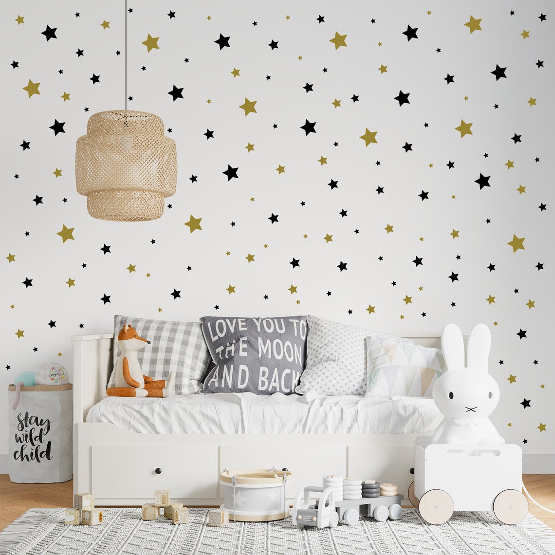 Cartoon 65Pcs Star Wall Sticke - огляд і ціна Baby Nursery Wall Decals