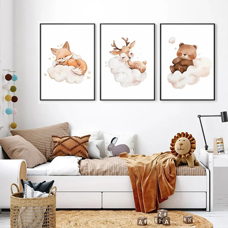 1pc Frameless Cartoon Cloud An - огляд і ціна Baby Nursery Picture Frames