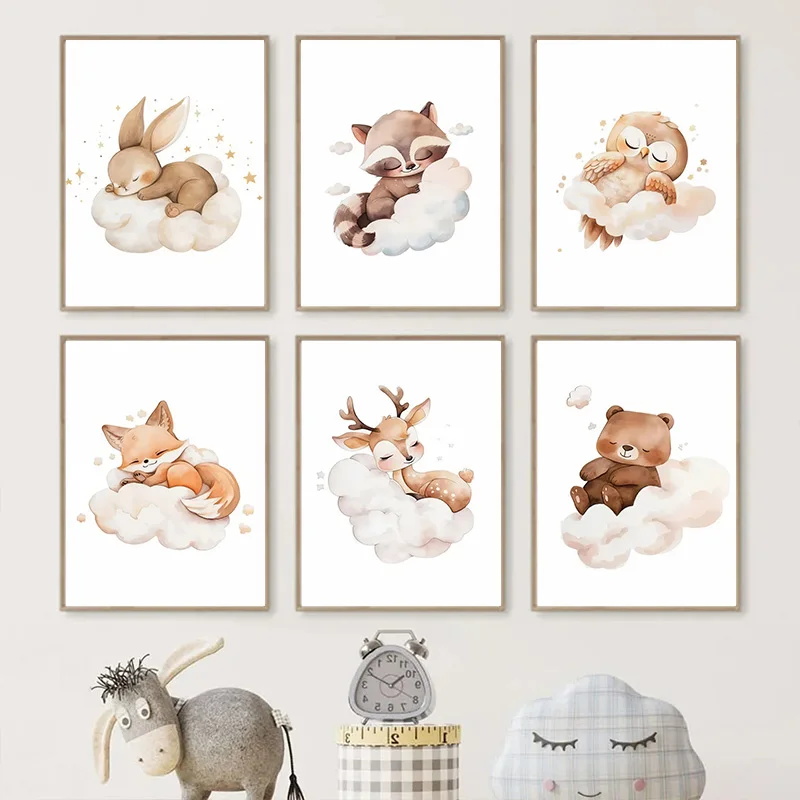 1pc Frameless Cartoon Cloud An - огляд і ціна Baby Nursery Picture Frames