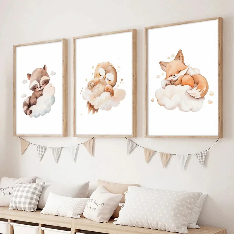 1pc Frameless Cartoon Cloud An - огляд і ціна Baby Nursery Picture Frames