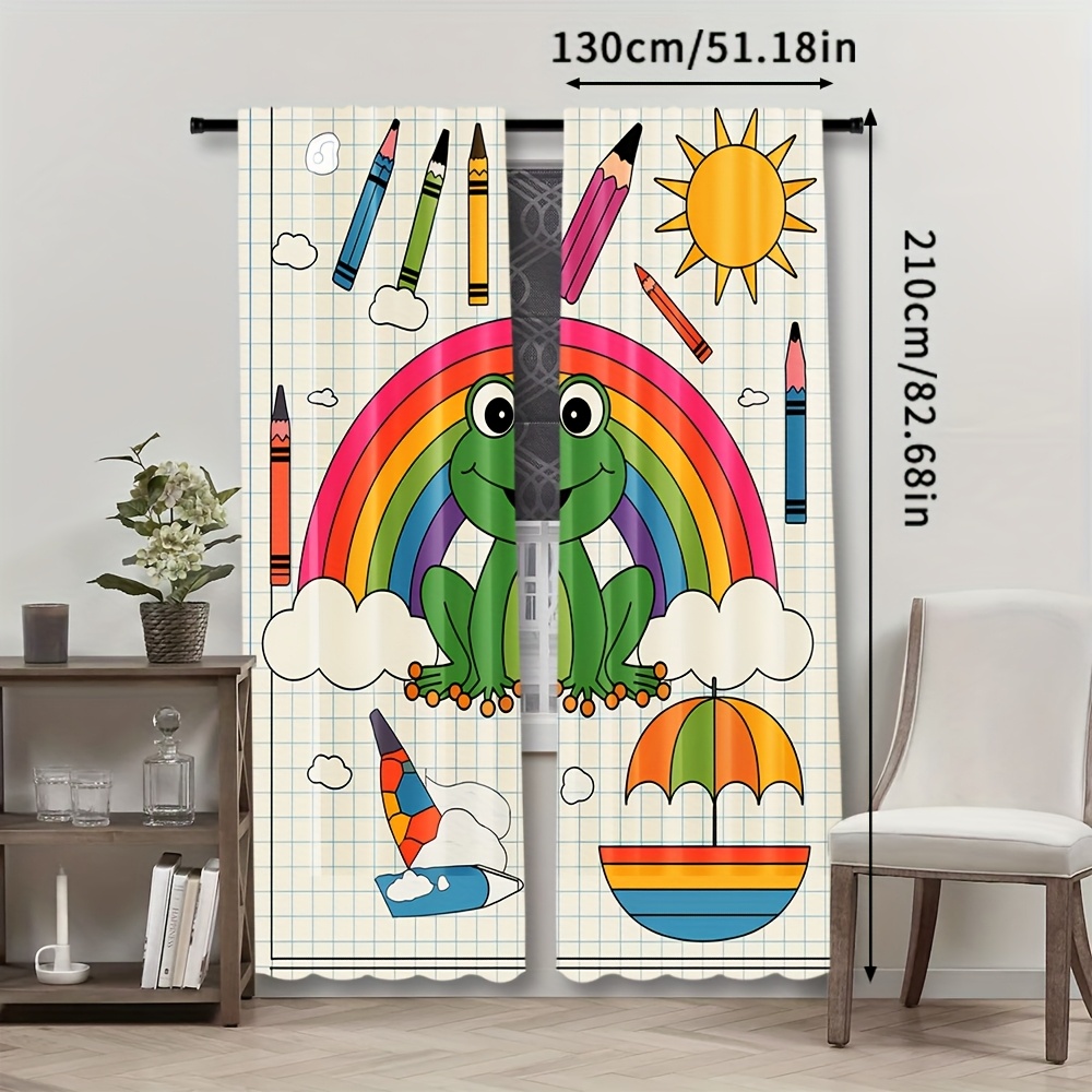 Cute Rainbow Frog Curtain Wind - огляд і ціна Baby Nursery Animal Theme