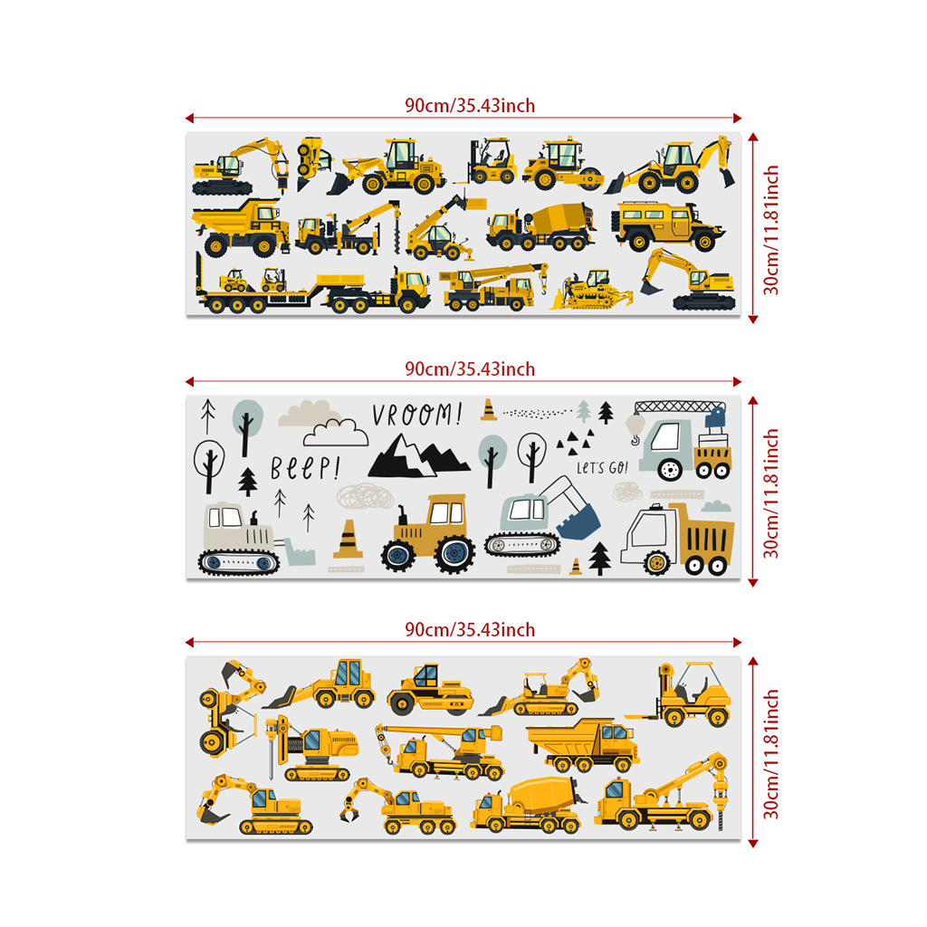 Cartoon Excavator Engineering  - огляд і ціна Baby Nursery Wall Decals