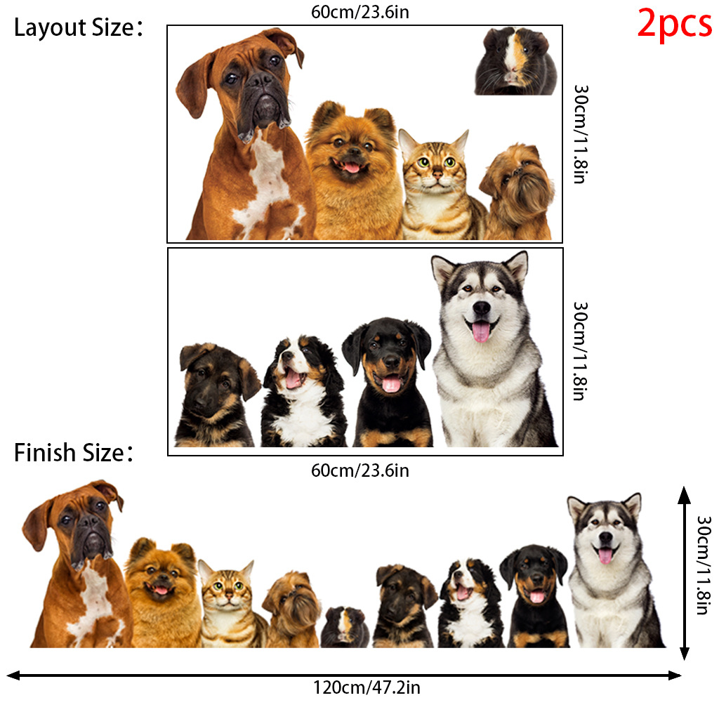 C30# 9 Cute Cats And Dogs Wall - огляд і ціна Baby Nursery Wall Decals