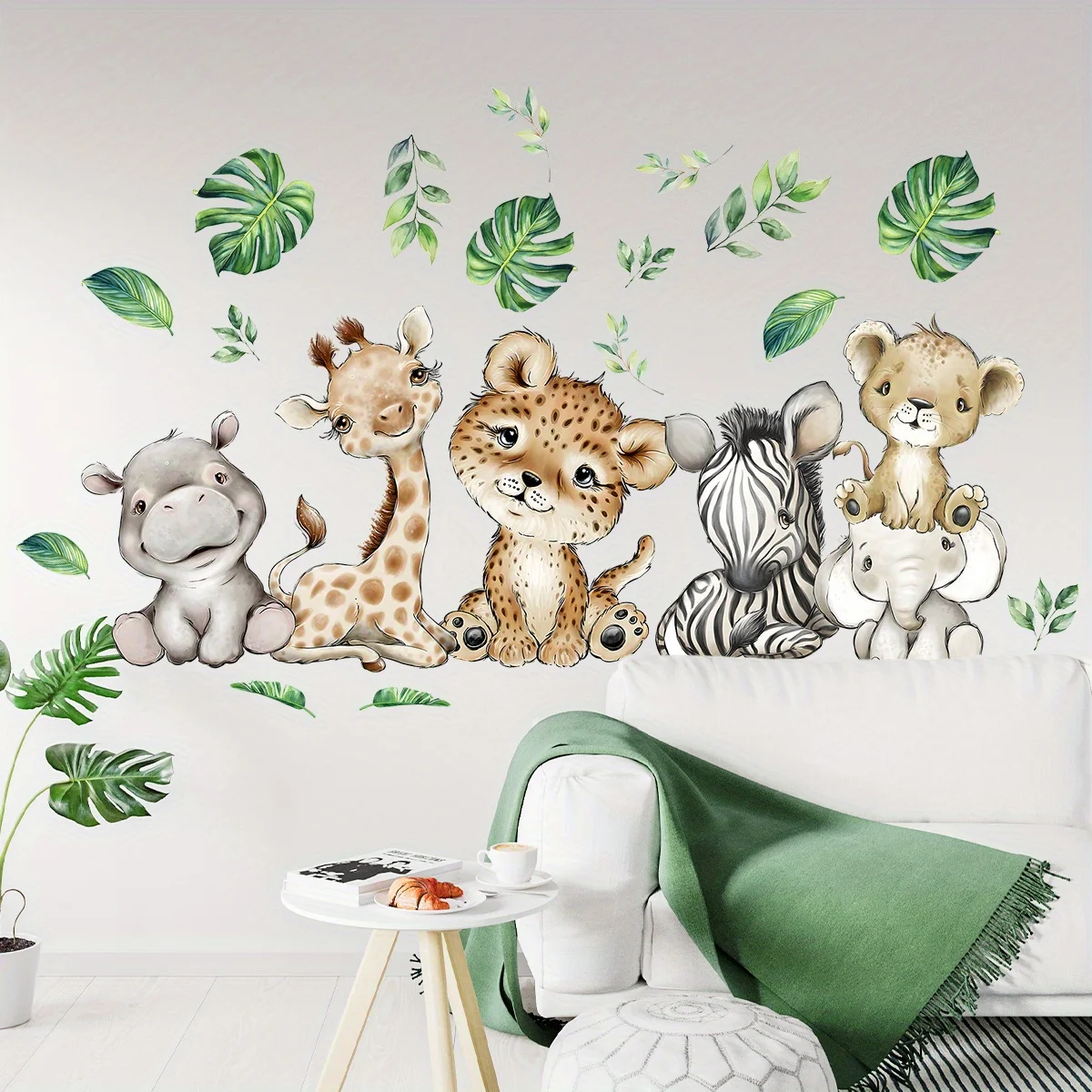 1PC Cartoon Cute Hippo Tiger E - огляд і ціна Baby Nursery Wall Decals