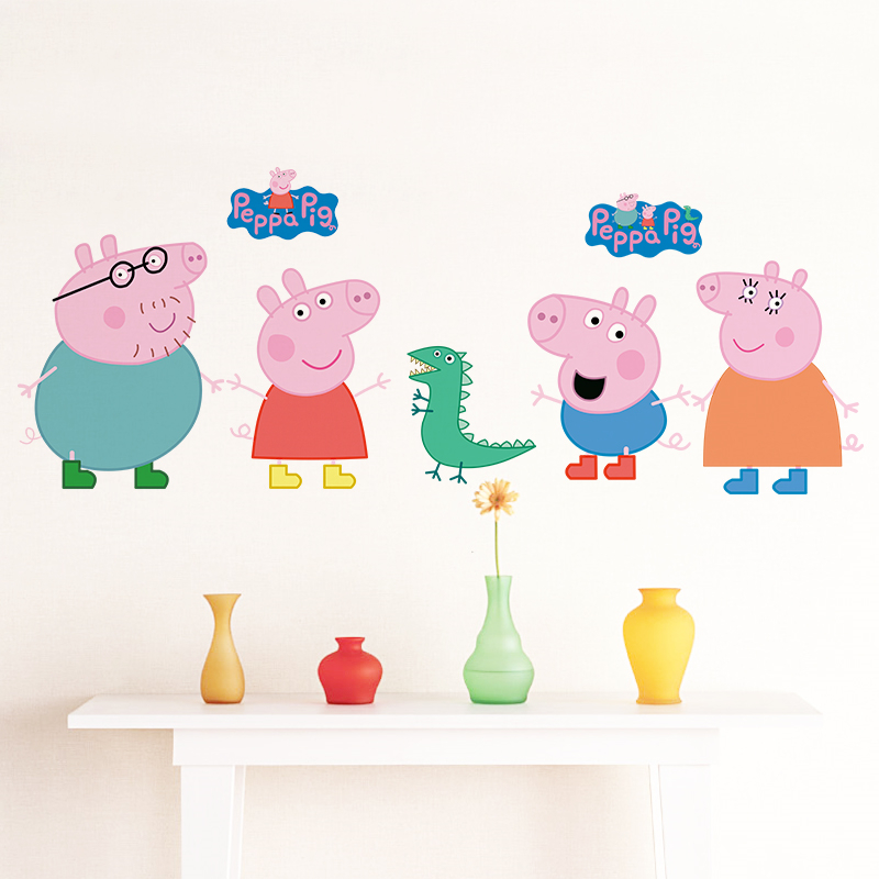 Cartoon Peppa Pig Wall Sticker - огляд і ціна Baby Nursery Wall Decals
