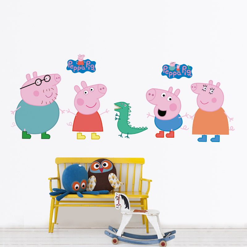 Cartoon Peppa Pig Wall Sticker - огляд і ціна Baby Nursery Wall Decals