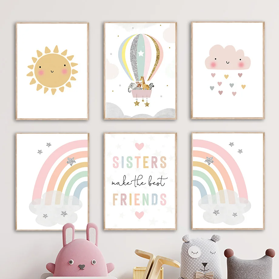 Giraffe Elephant Hot Balloon S - огляд і ціна Baby Nursery Name Wall Art