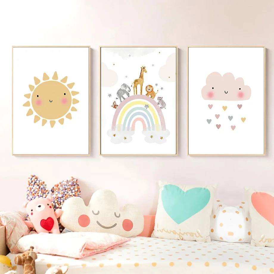 Giraffe Elephant Hot Balloon S - огляд і ціна Baby Nursery Name Wall Art