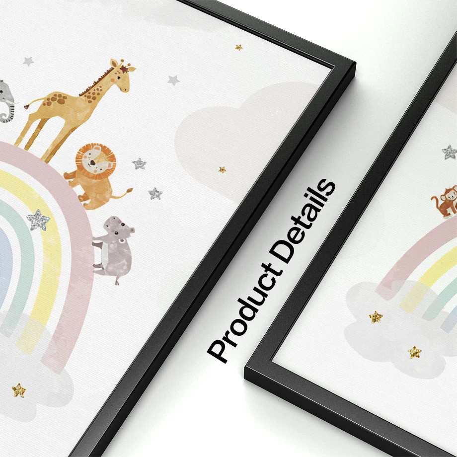 Giraffe Elephant Hot Balloon S - огляд і ціна Baby Nursery Name Wall Art