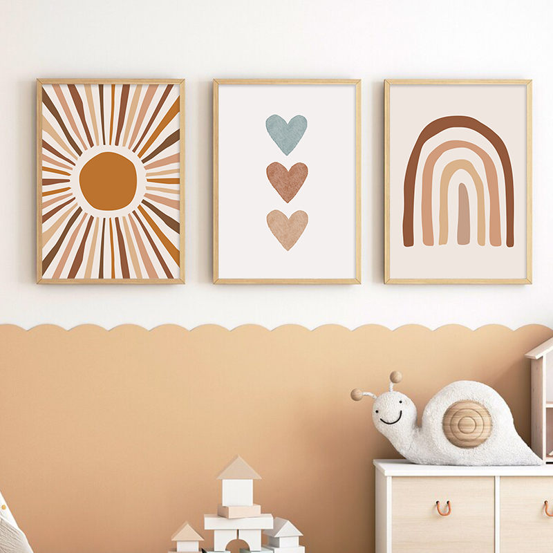 Abstract Sun Rainbow Custom Ba - огляд і ціна Baby Nursery Name Wall Art