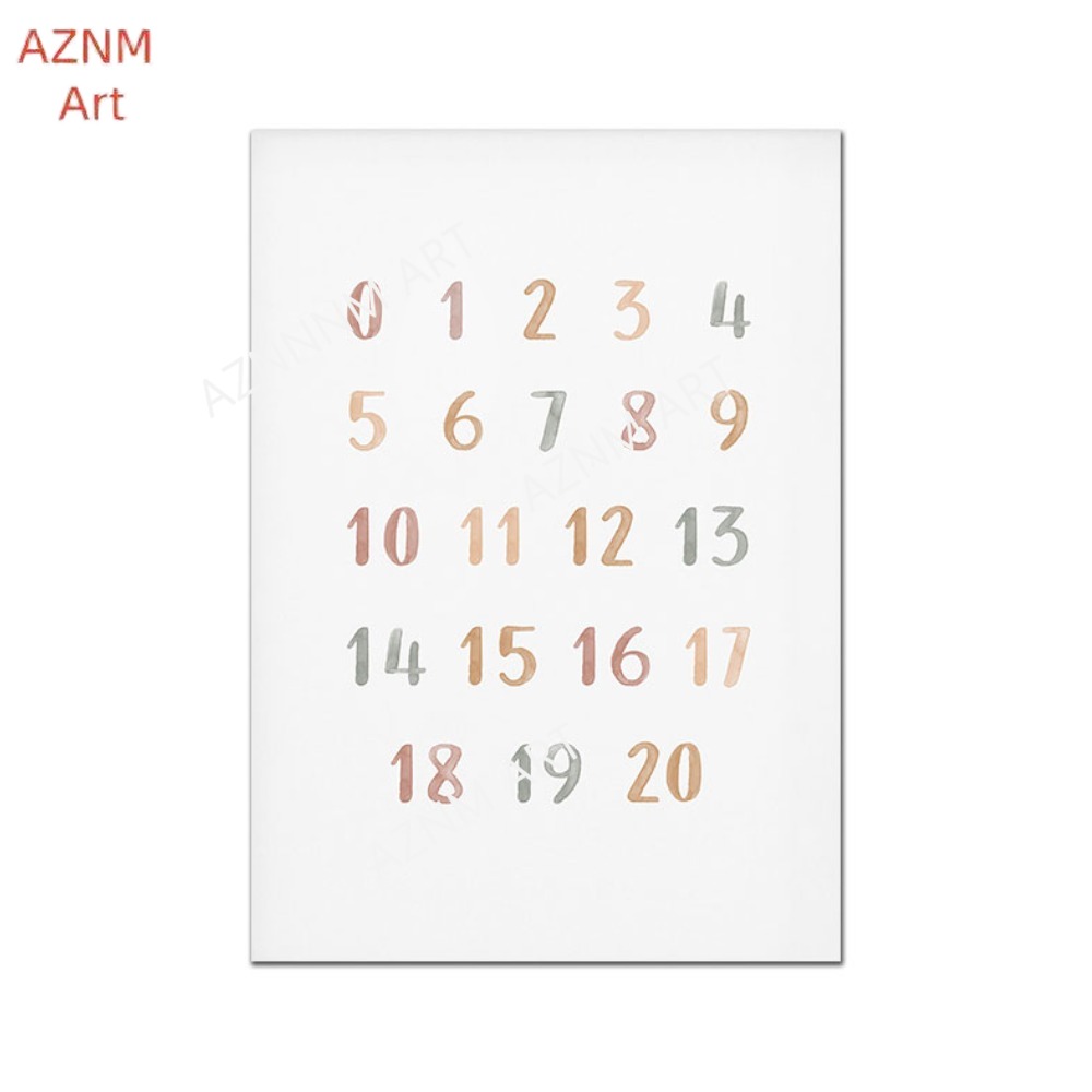 1/3PCS ，Poster Custom ABC 123  - огляд і ціна Baby Nursery Name Wall Art