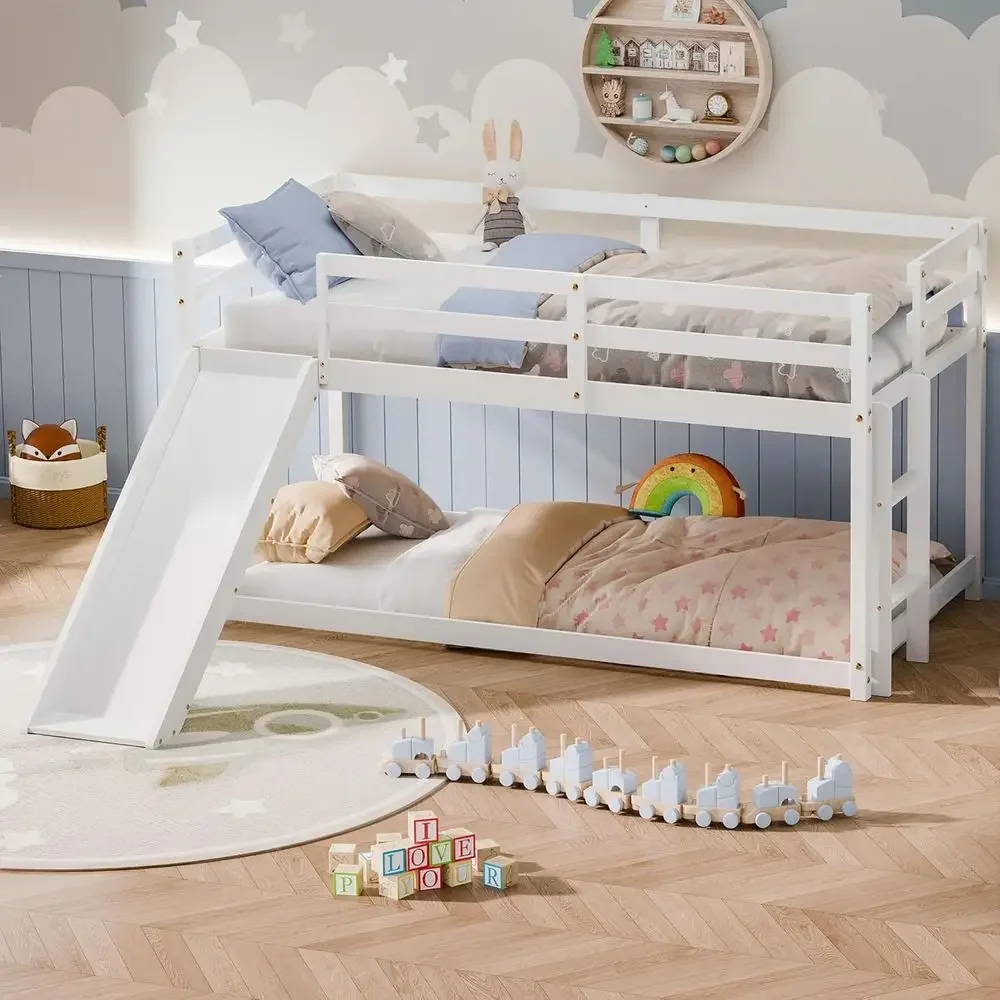 Twin Size Kids Bunk Bed with S - огляд і ціна Bed Rail Toddler