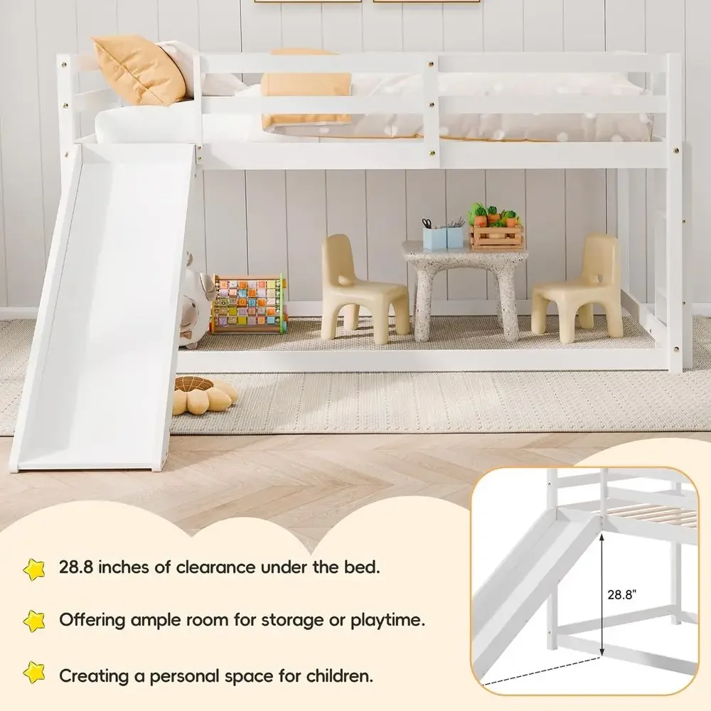Twin Size Kids Bunk Bed with S - огляд і ціна Bed Rail Toddler