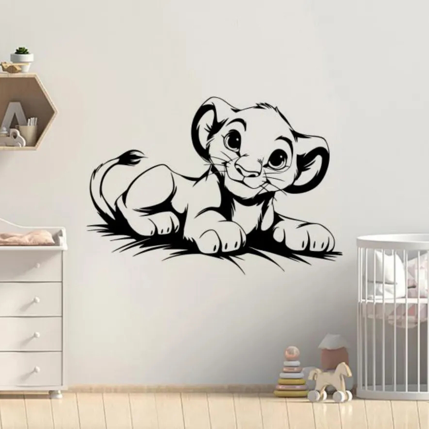 Cartoon Lion Wall Sticker Viny - огляд і ціна Baby Nursery Set Furniture