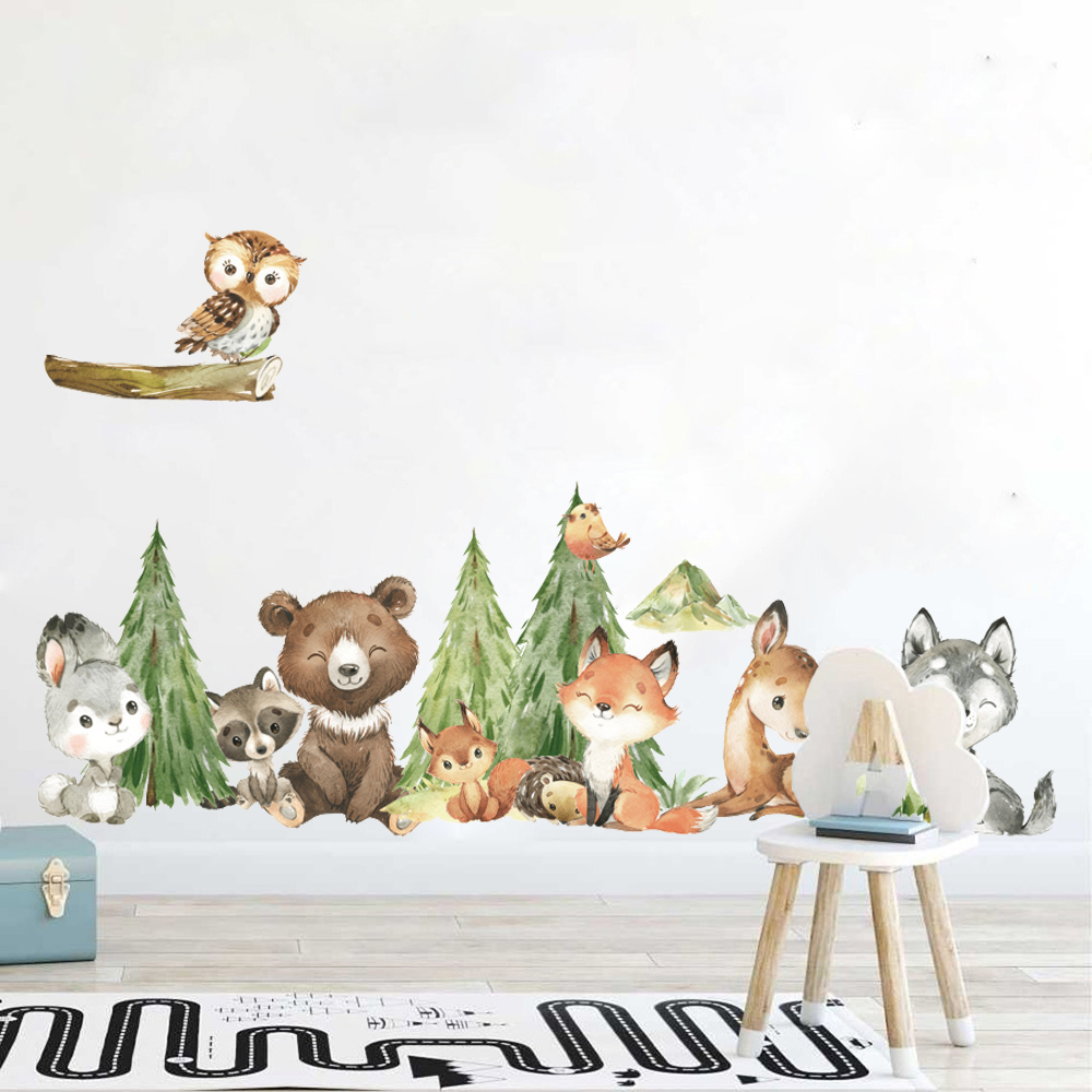 Cartoon Watercolor  Forest Ani - огляд і ціна Baby Nursery Set Furniture