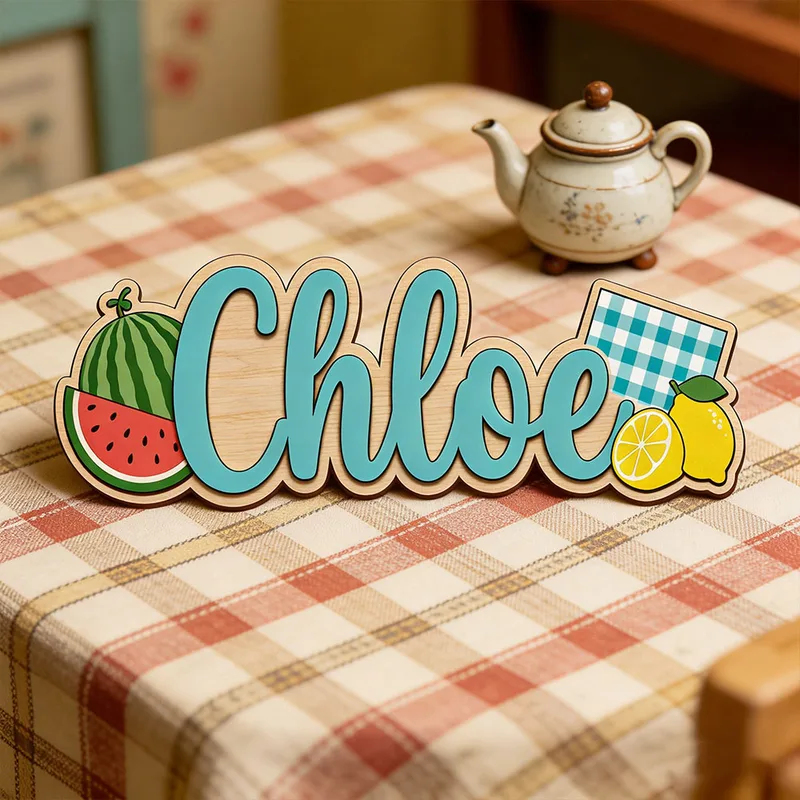 Watermelon Lemon Picnic Themed - огляд і ціна Baby Nursery Name Wall Art