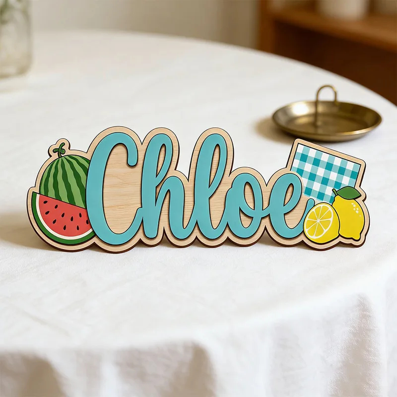 Watermelon Lemon Picnic Themed - огляд і ціна Baby Nursery Name Wall Art