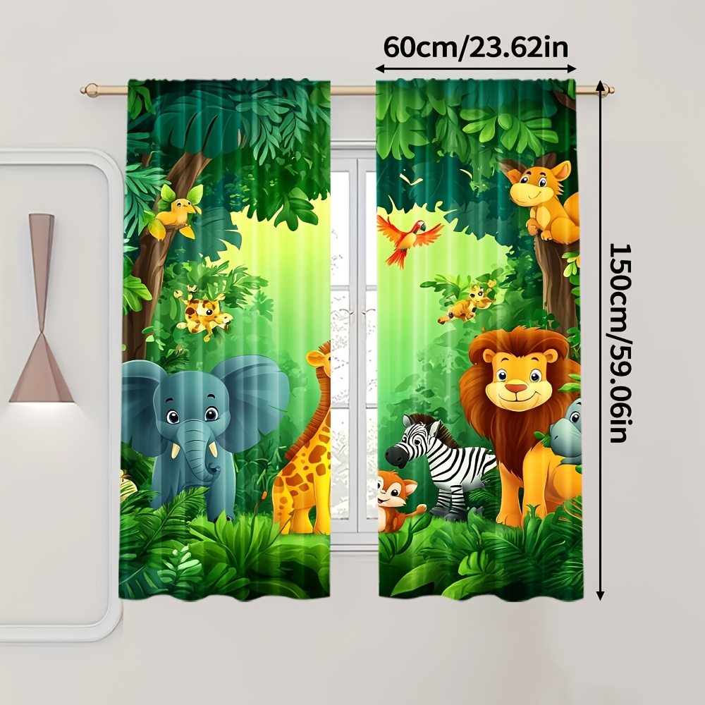 2pcs Cartoon Animal Curtains J - огляд і ціна Baby Nursery In Hospital