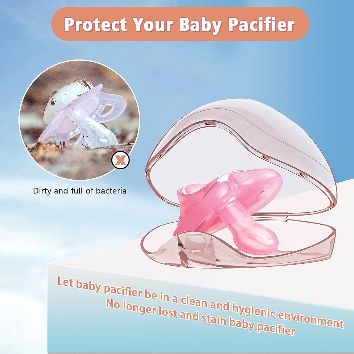 Pacifier Holder - 2/4 Pcs Trav - огляд і ціна Pacifier Sterilizer Case