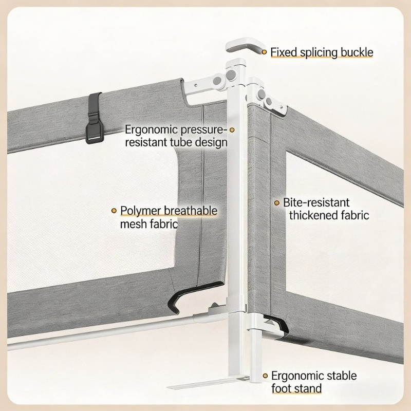 180cm Adjustable Crib Guardrai - огляд і ціна Bed Rail Toddler