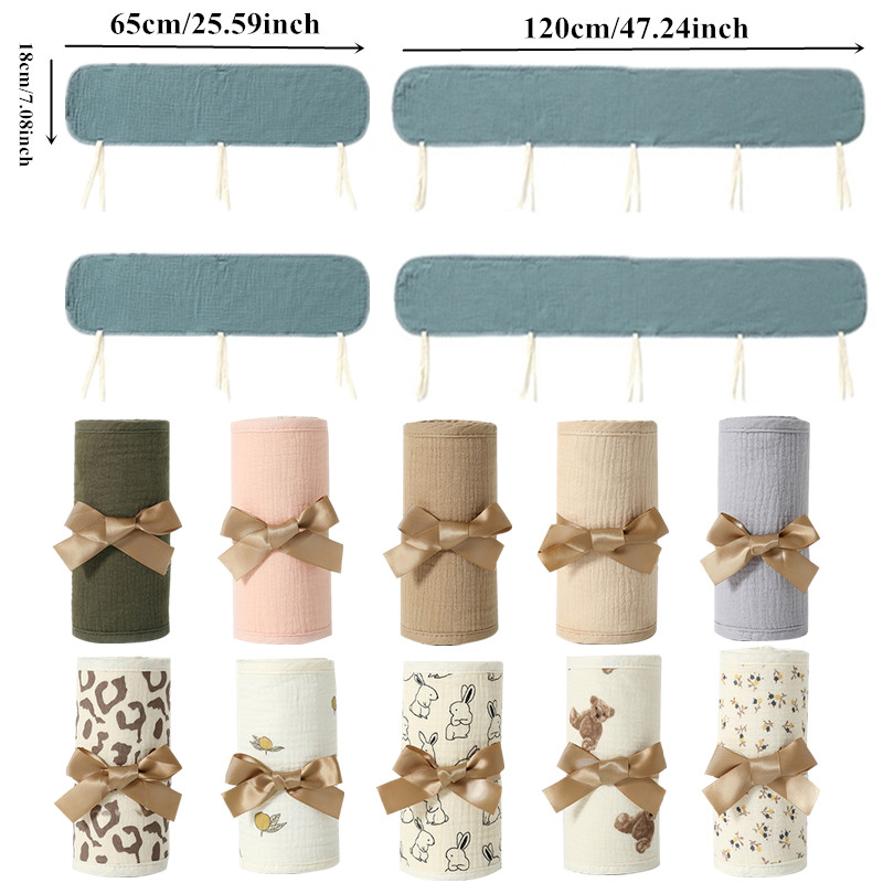 4 PCs Cotton Baby Bed Bumpers  - огляд і ціна Bed Rail Toddler