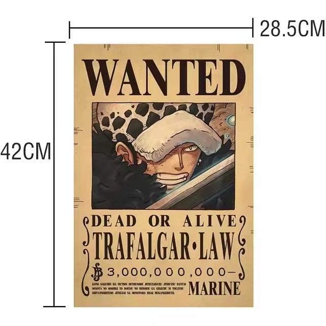 Anime One Piece Bounty Wanted  - огляд і ціна Baby Nursery Wall Decals
