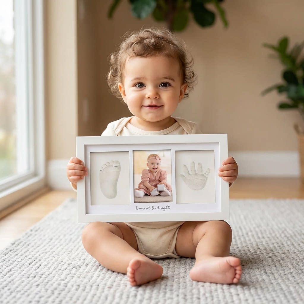 Baby Handprint Footprint Clay  - огляд і ціна Baby Nursery Picture Frames