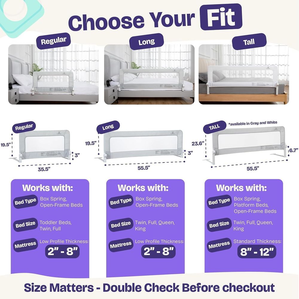 1-Pack Bed Rail Toddlers 55.5  - огляд і ціна Bed Rail Toddler
