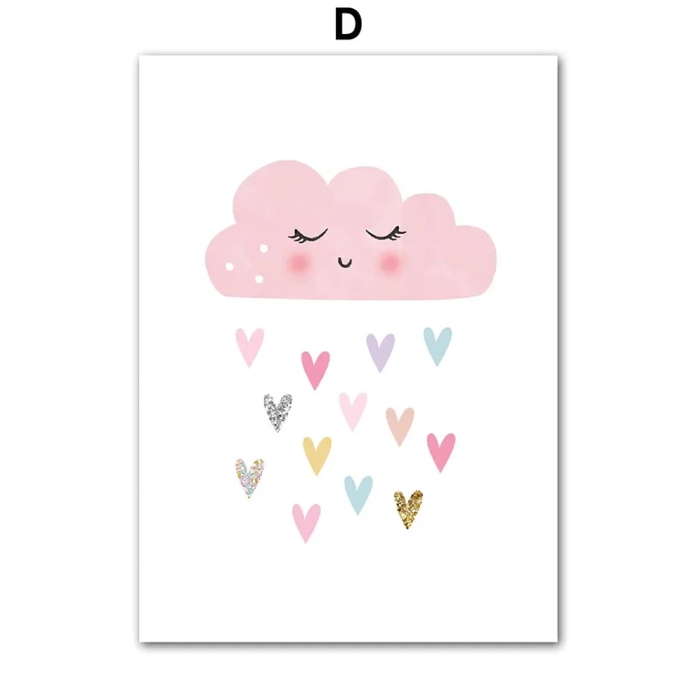 Pink Unicorn Rabbit Rainbow Cl - огляд і ціна Baby Nursery Name Wall Art