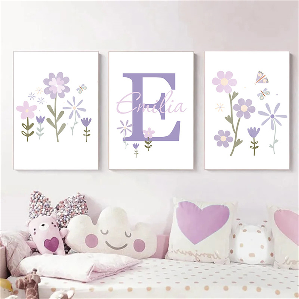 Baby Girl Name Custom Poster P - огляд і ціна Baby Nursery Name Wall Art