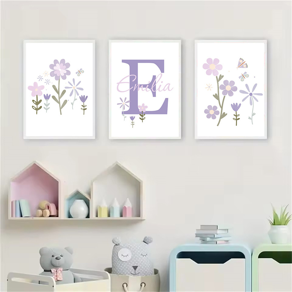Baby Girl Name Custom Poster P - огляд і ціна Baby Nursery Name Wall Art