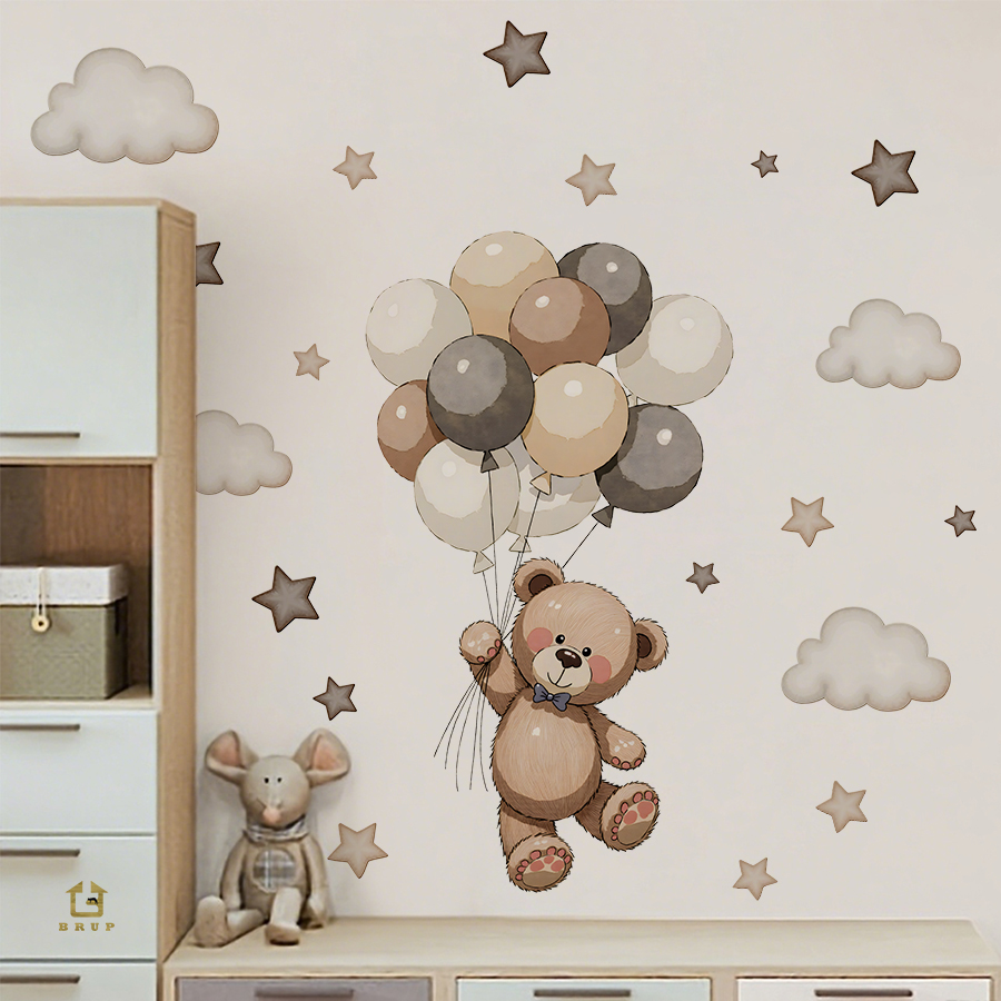 Adorable Teddy Bear Wall Decal - огляд і ціна Baby Nursery Set Furniture