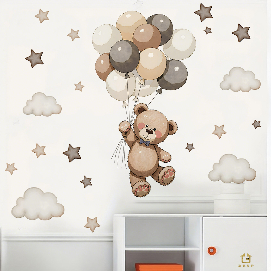 Adorable Teddy Bear Wall Decal - огляд і ціна Baby Nursery Set Furniture