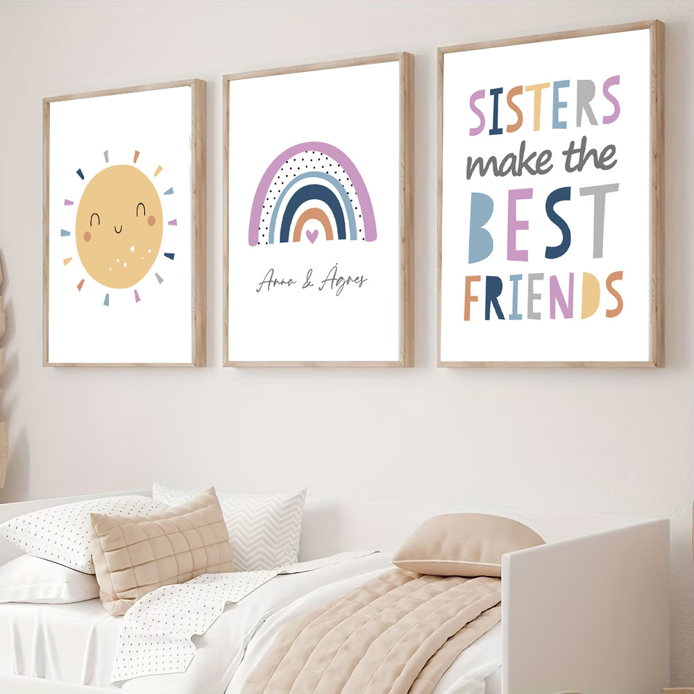 Custom Name Poster Cartoon Sun - огляд і ціна Baby Nursery Name Wall Art