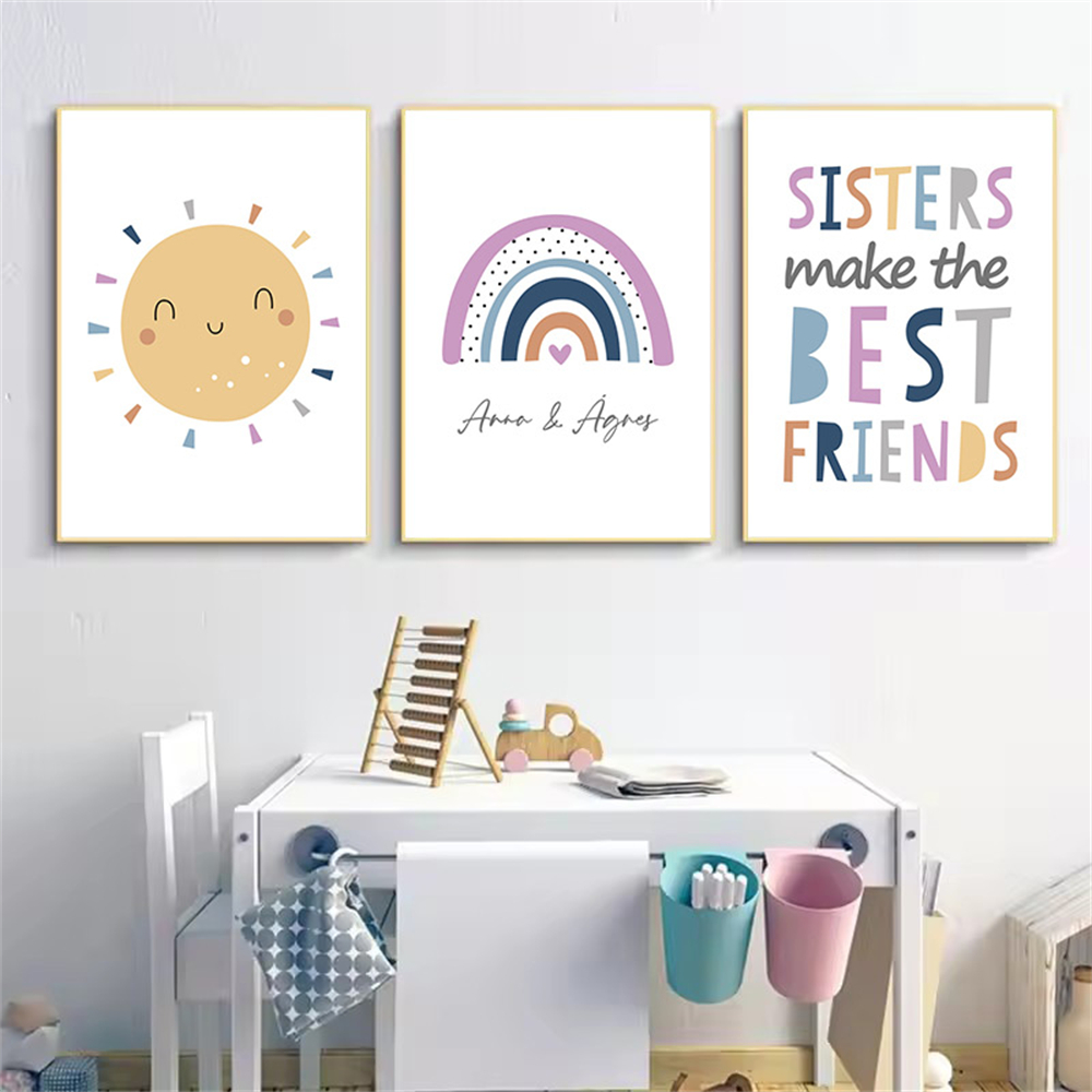 Custom Name Poster Cartoon Sun - огляд і ціна Baby Nursery Name Wall Art