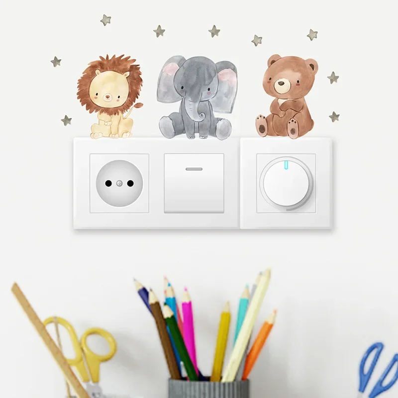 1/2/4/6set Cartoon Animals Wal - огляд і ціна Baby Nursery Wall Decals