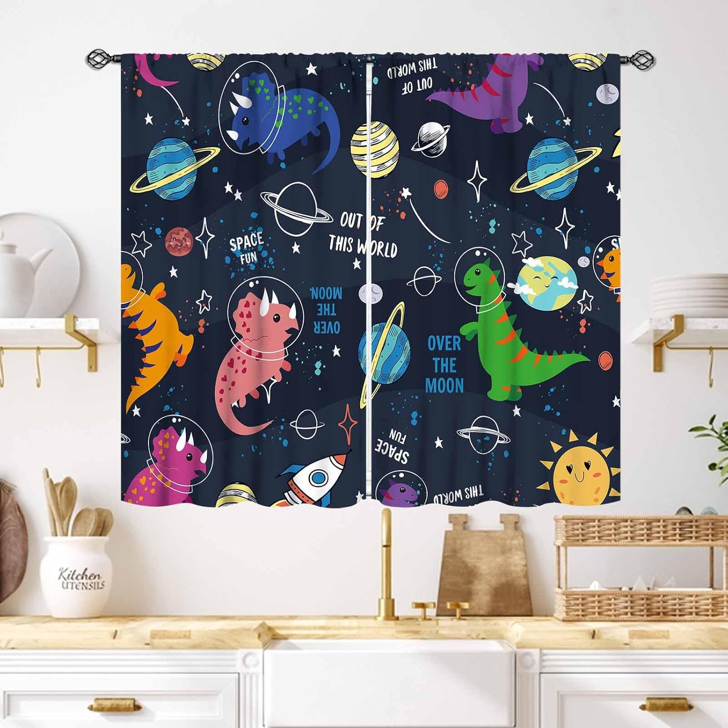 Dinosaur Curtains for Kids Roo - огляд і ціна Baby Nursery Animal Theme