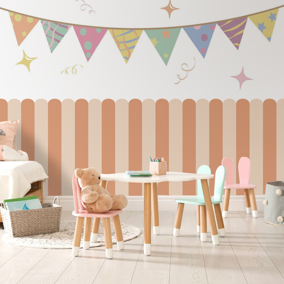 Multicolor Vertical Striped Ar - огляд і ціна Baby Nursery Wall Decals